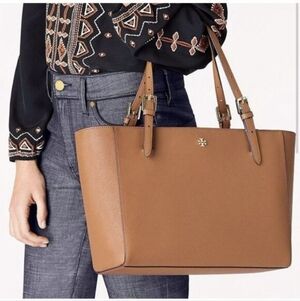 Tory Burch York Buckle Tote Brown GUC